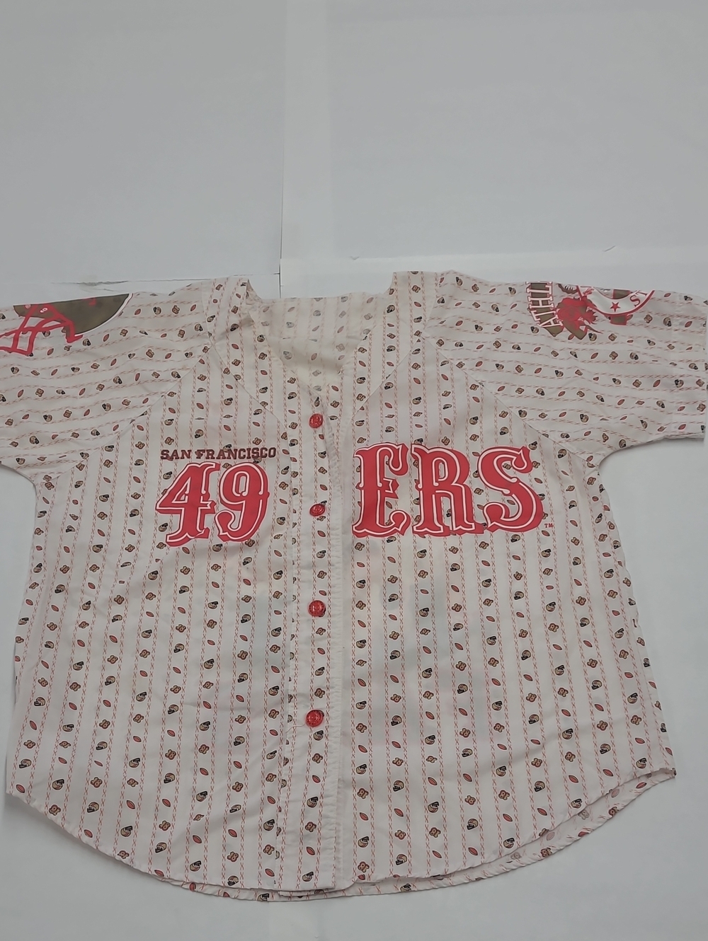 49ers Red Button-Up Top Size 1X
